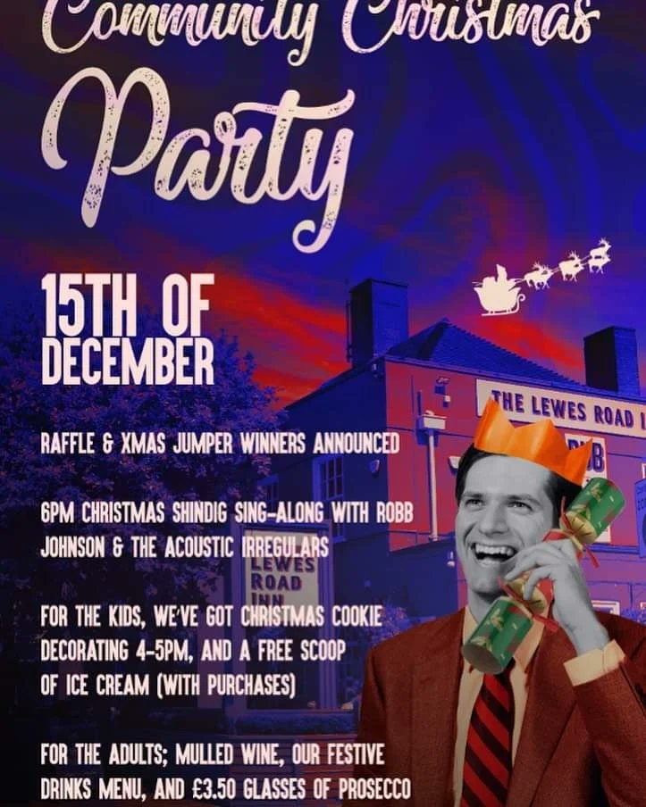 We are on our way to our first Christmas Party @thelewesroadinn concluding the 2023 residency @robbjohnsonofficial @sianallen49 live from 6pm!

#ChristmasShindig #AcousticIrregulars #MoreFrontThanBrighton #RockinAroundTheChristmasTree