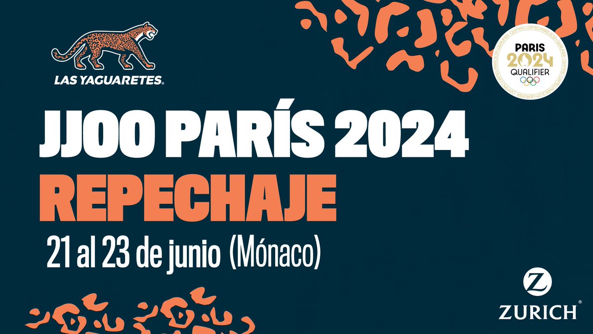 ¡Repechaje Juegos olímpicos París 2024! 🙌

Ya hay sede y fecha confirmada para la única plaza vacante para París 2024 👇

📍 Mónaco
📆 21 al 23 de junio

#SomosLasYaguaretés