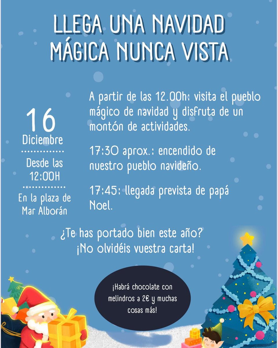 Oficina de Turisme de Badalona (@badalonaturisme) on Twitter photo ✨ Dissabte nadalenc al barri <a href="/lamoraBDN/">AVV LA MORA PORT BDN</a> i <a href="/PortdeBadalona/">Port de Badalona</a> #Badalona 🎄
Un dia sencer ple d'activitats per a grans i petits 💫Acercaros al barrio para disfrutar de la #Navidad2023 en buena compañía 🧑🎄
Aquí tenéis el programa 👇 ✨ Dissabte nadalenc al barri <a href="/lamoraBDN/">AVV LA MORA PORT BDN</a> i <a href="/PortdeBadalona/">Port de Badalona</a> #Badalona 🎄
Un dia sencer ple d'activitats per a grans i petits 💫Acercaros al barrio para disfrutar de la #Navidad2023 en buena compañía 🧑🎄
Aquí tenéis el programa 👇