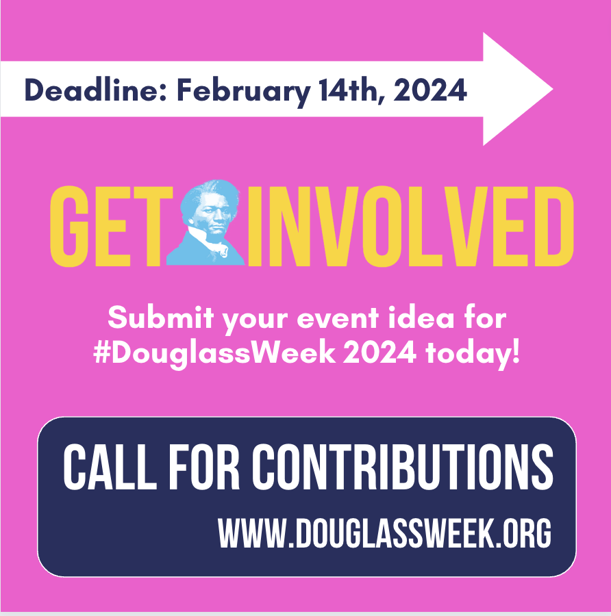 📣 BECOME PART OF #DouglassWeek2024! 😍 🗓️ The deadline is February 14th, 2024! 💖 We welcome your ideas, creativity & unique perspectives and invite you to suggest or host an event or project! ➡️ Submit your ideas for #DouglassWeek 2024 today! Please share & spread the word!🙏