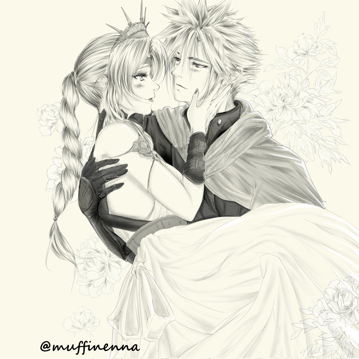 Muffinenna's tweet image. The latest trailer guys, kyaaaa~~ 😍😍😍! How BEAUTIFUL Aerith is- truly a godess! I can't wait to finally play it and do more fanart of them ☺️🥰!
#FinalFantasyVII #FinalFantasyVIIRemake #FinalFantasyVIIRebirth
#Aerith #エアリス #Cloud #クラウド #Clerith #クラエア #sketch