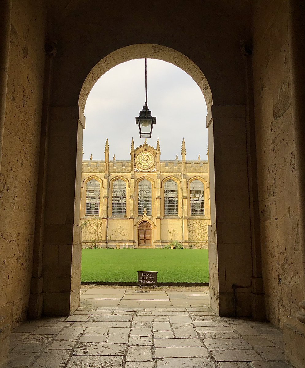 Looking through to All Souls College library in the December afternoon light