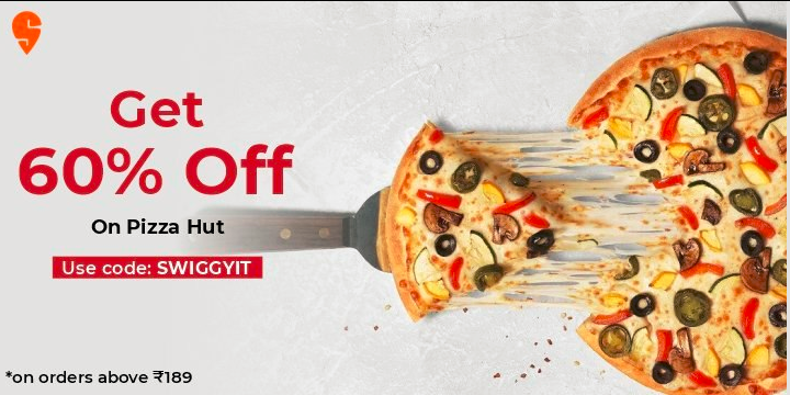 Swiggy Offer: Get 60% Off On Pizza Hut 
Get a whopping 60% off on orders above ₹189. Max discount ₹120
bit.ly/47YsWPA
Use Code: SWIGGYIT
#Swiggy #pizzaHutmelts #pizzalover #pizzadelivery #pizzadelivery #pizzaparty #pizzahut #delivery #homedelivery #discounts #offer