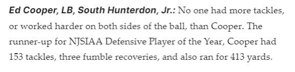 Trenton times football defensive honors, 2023