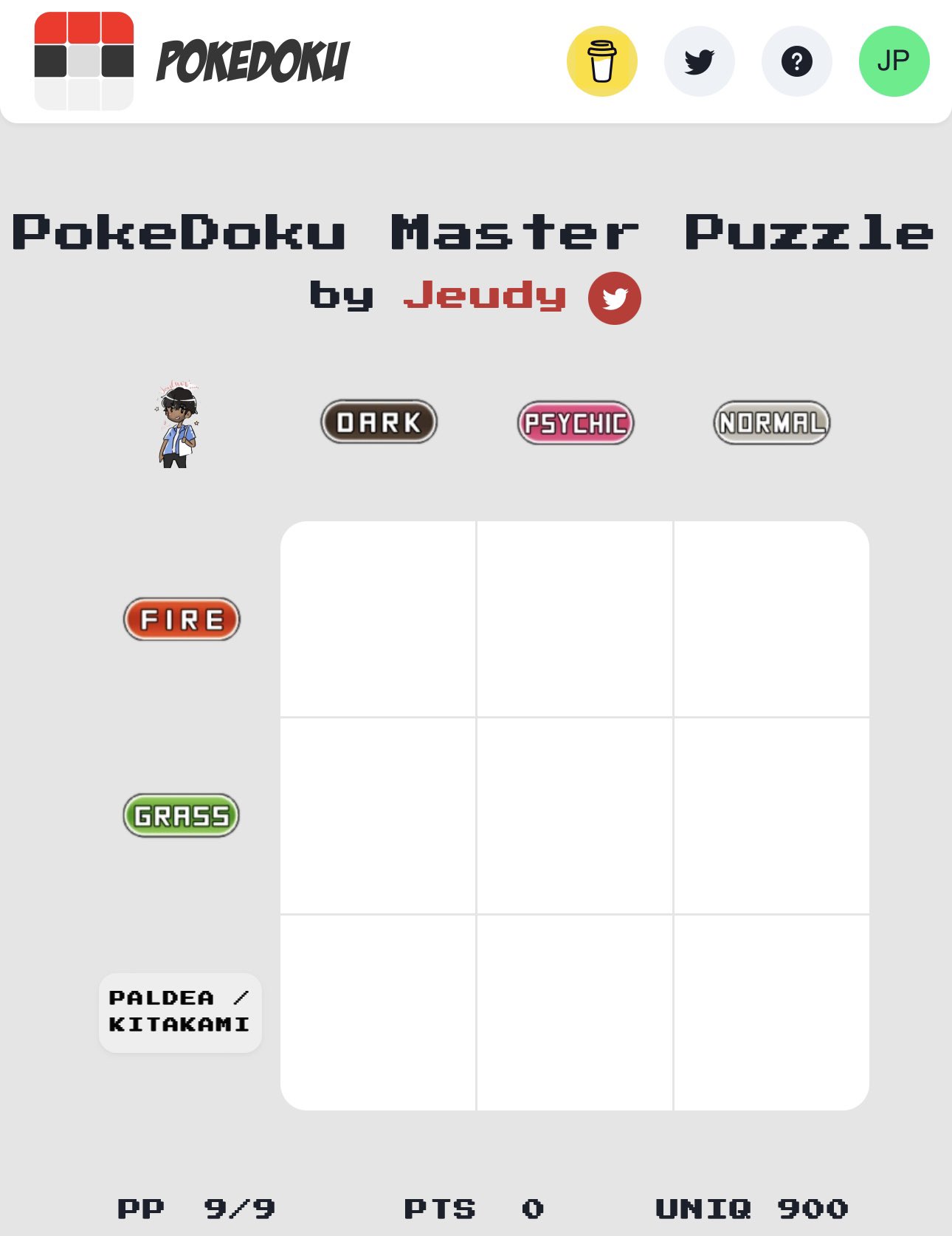 PokeDoku in a Minute (2023-10-16) ⚡✨🌱 / 6️⃣🐞♊ 
