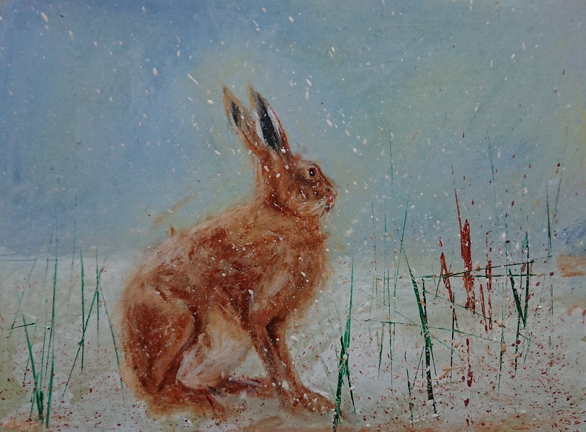 Just tinkering with #winter #hares on a grey day #art #artwork #artworks #contemporaryartwork #contemporarypainting #originalart #originalartwork #nature #naturalworld #landscape #snow #animalart #snowpainting #snowing #paintings #painting #acrylicpainting #acrylic