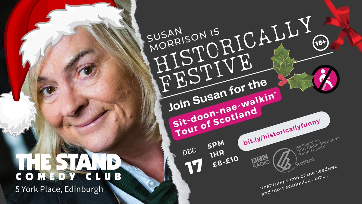 Did ye ken? In Scots a 'handsel' is a New Year gift, given by hand. No - not THAT. A wee pressie - wrapped up and handed over. Join me on the 17th Dec - 5pm at @StandComedyClub for ALL things historically festive. 👉bit.ly/historicallyfu…