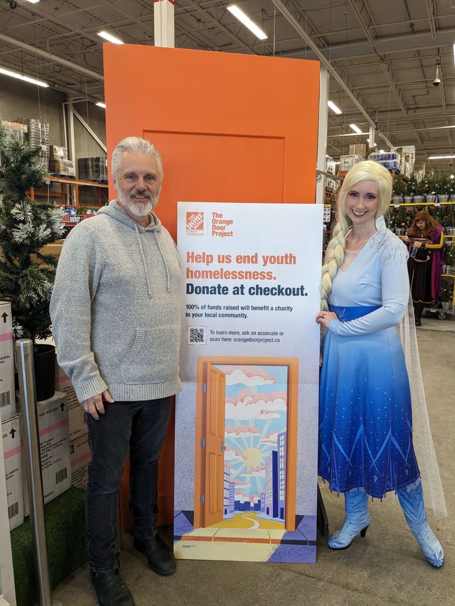 We're excited to share that the Home Depot Canada Foundation has extended the deadline to support The Orange Door Project! Visit Home Depot at 368 Lacewood Dr between now and Dec 24, donate at the checkout, and help support youth and families in our community!