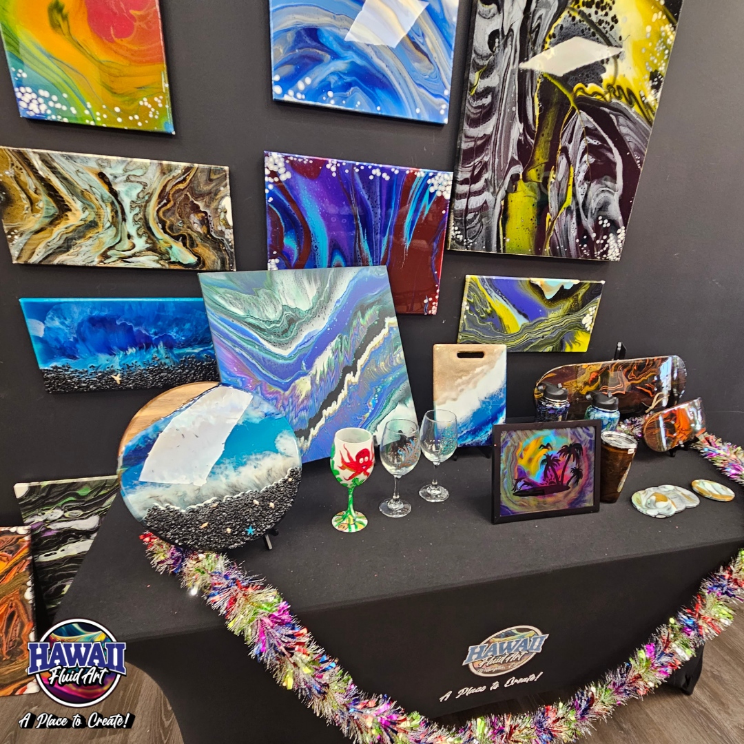 Unleash your creativity with our cool fluid art pieces that tell stories in color.

Located at 4095 S State Rd 7 Unit Q2 Wellington, FL 33499. Explore the artful journey today! 🛍️

#HawaiiFluidArtWellington #CreativeVibes #FluidArtMagic #ChillSpace #UniqueExpressions