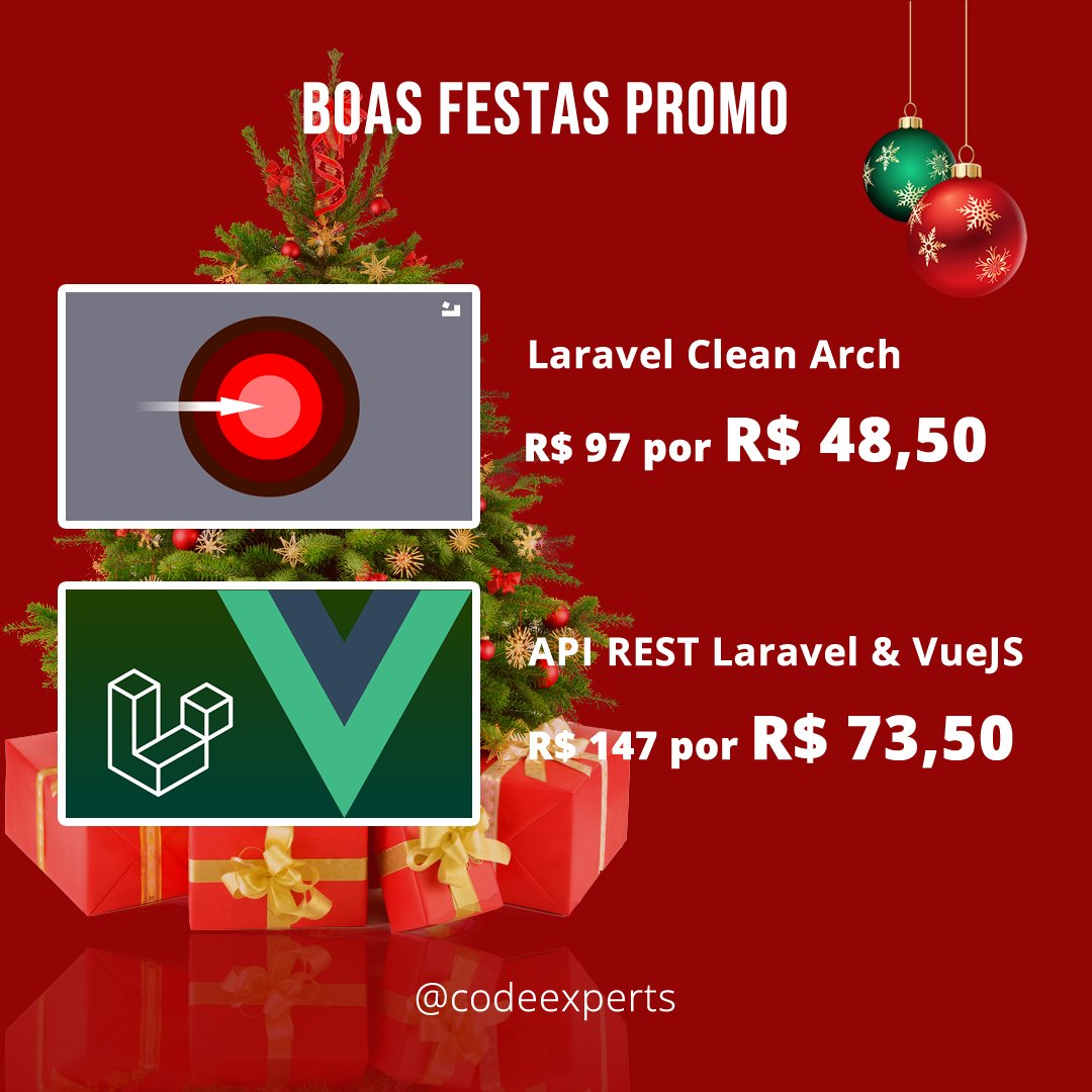 Code_Experts's tweet image. Está rolando, até 05 de Janeiro de 2024, nossa promo de fim de ano boas festas!!
Cursos avulsos pagos, com acesso vitalício, com 50% de desconto via PIX!
Saiba mais em codeexperts.com.br/cadastro
#codeexperts #php #laravel #apirest #coding #webdev #soudev