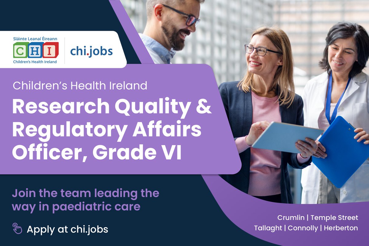 Help ensure the delivery of high quality and safe clinical research. Applications are invited for the role of Research Quality & Regulatory Affairs Officer, Grade VI. Apply at: ow.ly/uFuz50Qjc1l