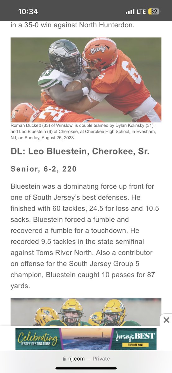 Leo Bluestein (@leobluestein) on Twitter photo Honored to be voted second team all NJ by <a href="/HSSportsNJ/">NJ.com HS Sports</a> <a href="/icanbeeme1/">carsonlineclinic</a> <a href="/Mike_Daniels76/">Mike Daniels</a> <a href="/CoachLT33/">Coach L.T.</a> <a href="/ScoutNickP/">Coach Nick Pennisi</a> Honored to be voted second team all NJ by <a href="/HSSportsNJ/">NJ.com HS Sports</a> <a href="/icanbeeme1/">carsonlineclinic</a> <a href="/Mike_Daniels76/">Mike Daniels</a> <a href="/CoachLT33/">Coach L.T.</a> <a href="/ScoutNickP/">Coach Nick Pennisi</a>