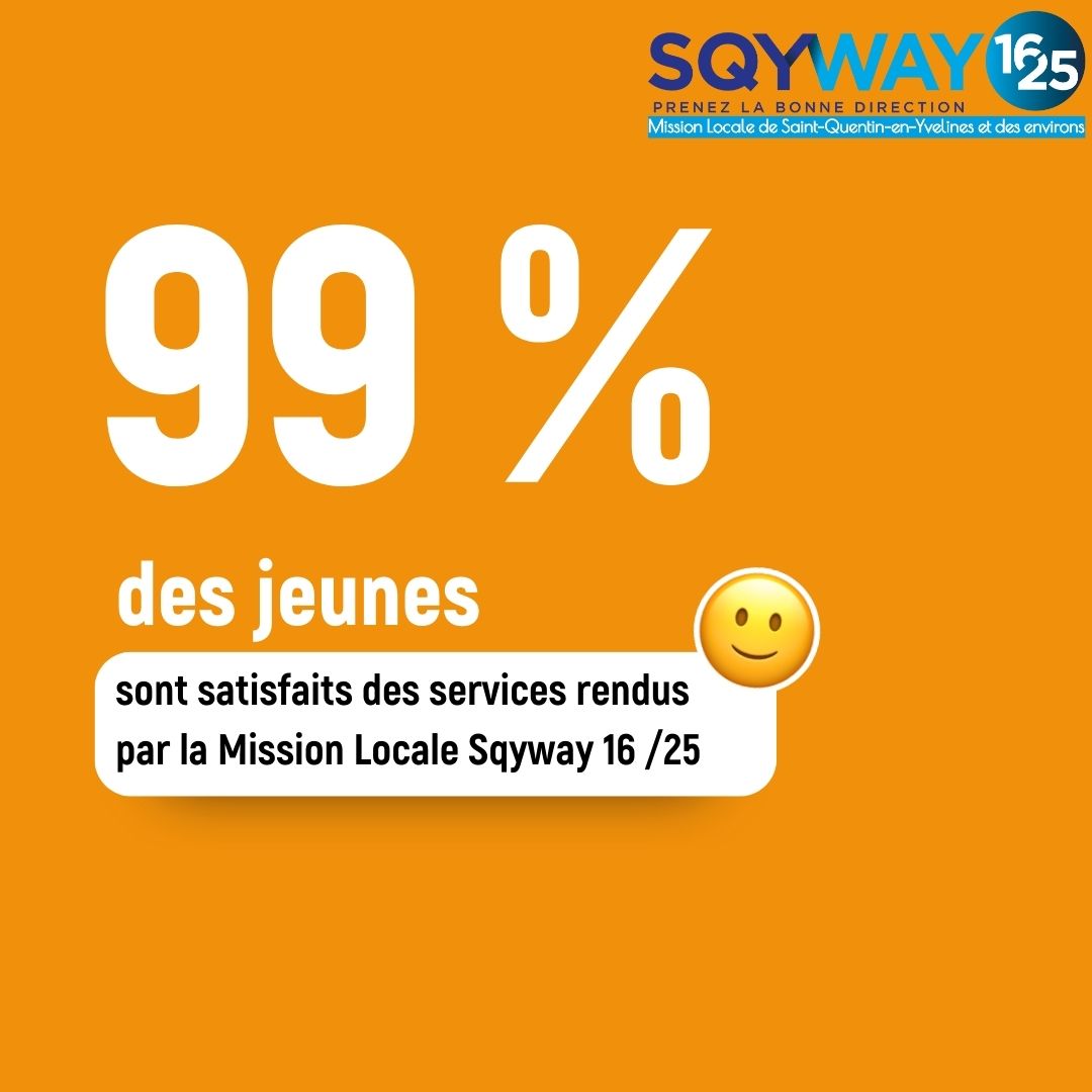 SQYWAY 16/25 (@sqyway) on Twitter photo L'enquête de satisfaction menée auprès des jeunes de #MissionsLocales a rendu ses derniers résultats 👏Consultez les réponses concernant votre Mission Locale #sqyway 👇
sqyway1625.fr/consultez-les-…
<a href="/Armlidf/">Association Régionale des Missions Locales IdF</a>
<a href="/UNML/">Lissette Quilaman</a> <a href="/sqy/">Saint-Quentin-en-Yvelines 🚀</a> L'enquête de satisfaction menée auprès des jeunes de #MissionsLocales a rendu ses derniers résultats 👏Consultez les réponses concernant votre Mission Locale #sqyway 👇
sqyway1625.fr/consultez-les-…
<a href="/Armlidf/">Association Régionale des Missions Locales IdF</a>
<a href="/UNML/">Lissette Quilaman</a> <a href="/sqy/">Saint-Quentin-en-Yvelines 🚀</a>