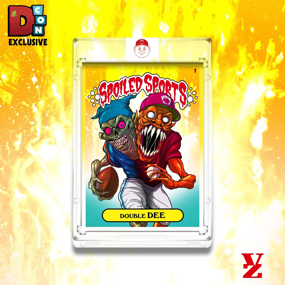 alexpardee's tweet image. In addition to my vault sale, I’m also dropping 3 NEW EXCLUSIVE items at @DesignerCon. Brand new Prime-Time-inspired “SPOILED SPORTS” card, an exclusive @variantz_ x DCon companion card, and a limited GOLD edition BREAKER vinyl toy! It’s the season 🎉❄️🔥. Booth 1119