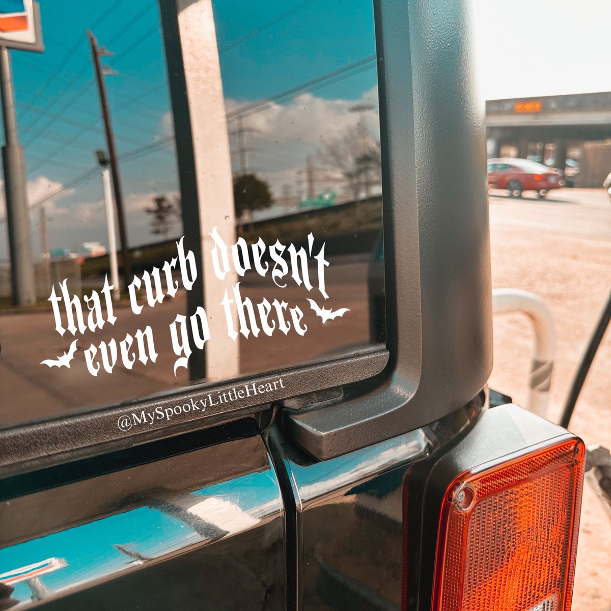 That curb doesn’t even go there😂😂😂 MySpookyLittleHeart.Etsy.com