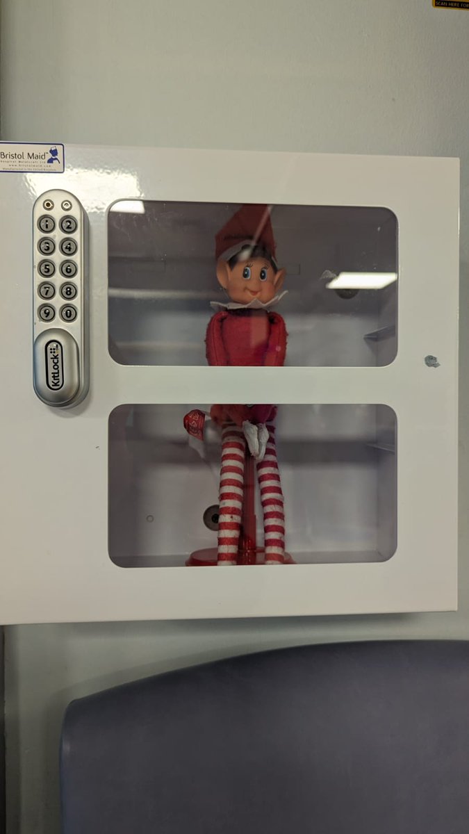 Elf is reminding people to use the pod lockers at bedside for patients own medications 💊 Please speak to your PDNs if unsure of the process. #safemedicationstorage @lornawilko @NeilDardis @jct1166