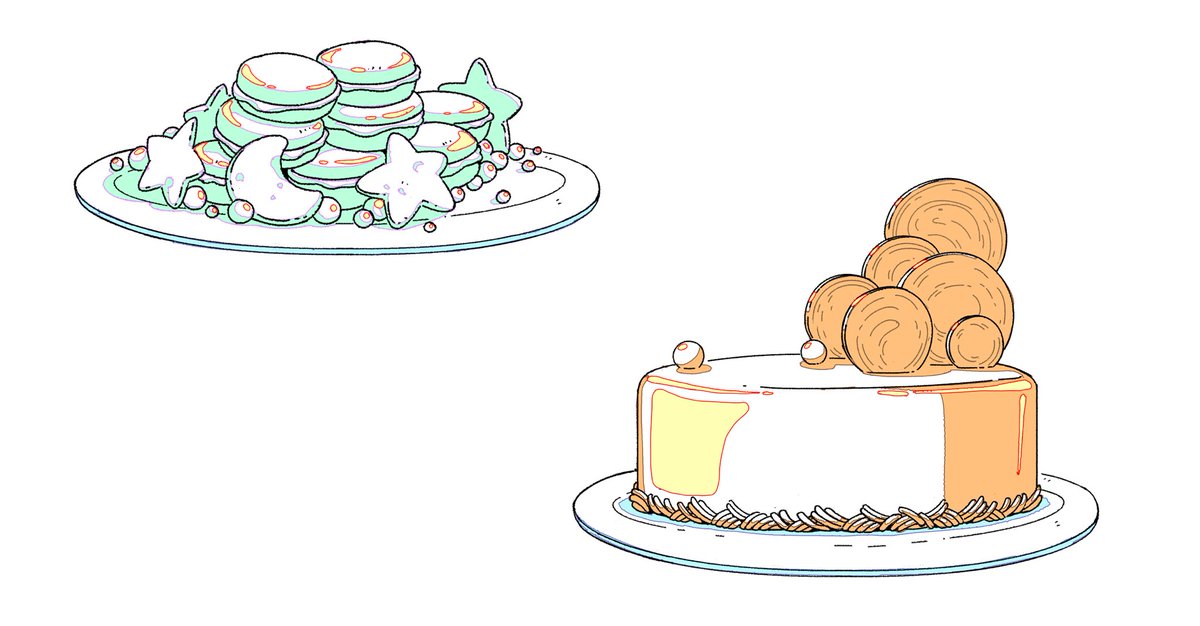 「Some food prop design for Carol & the En」|Amber Blade Jonesのイラスト