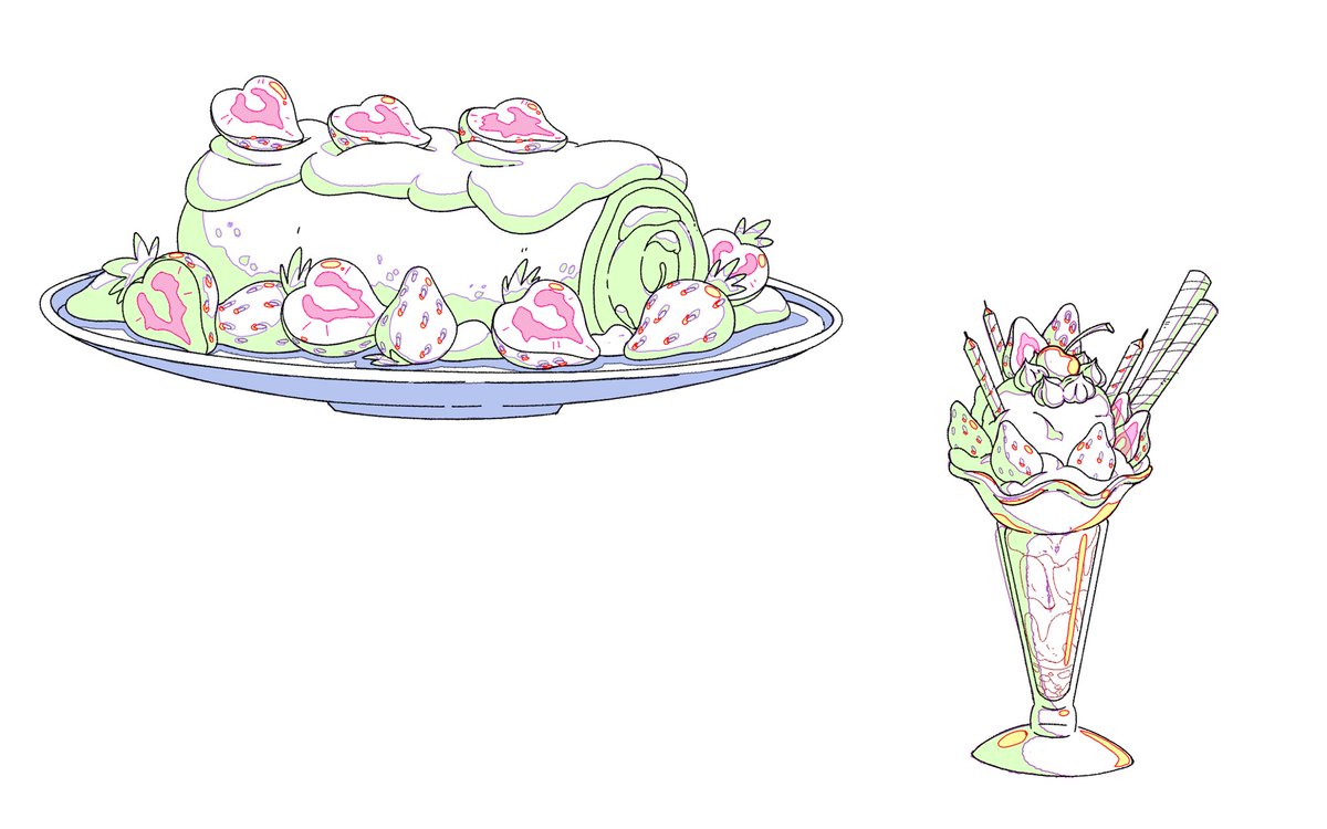 「Some food prop design for Carol & the En」|Amber Blade Jonesのイラスト