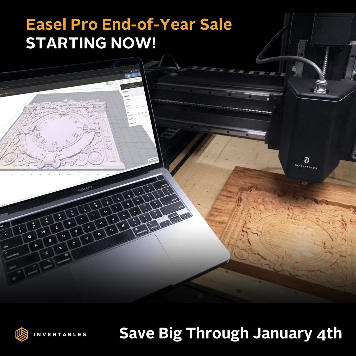 Starting today save big on Easel through the End of the Year! inventables.com/products/easel…