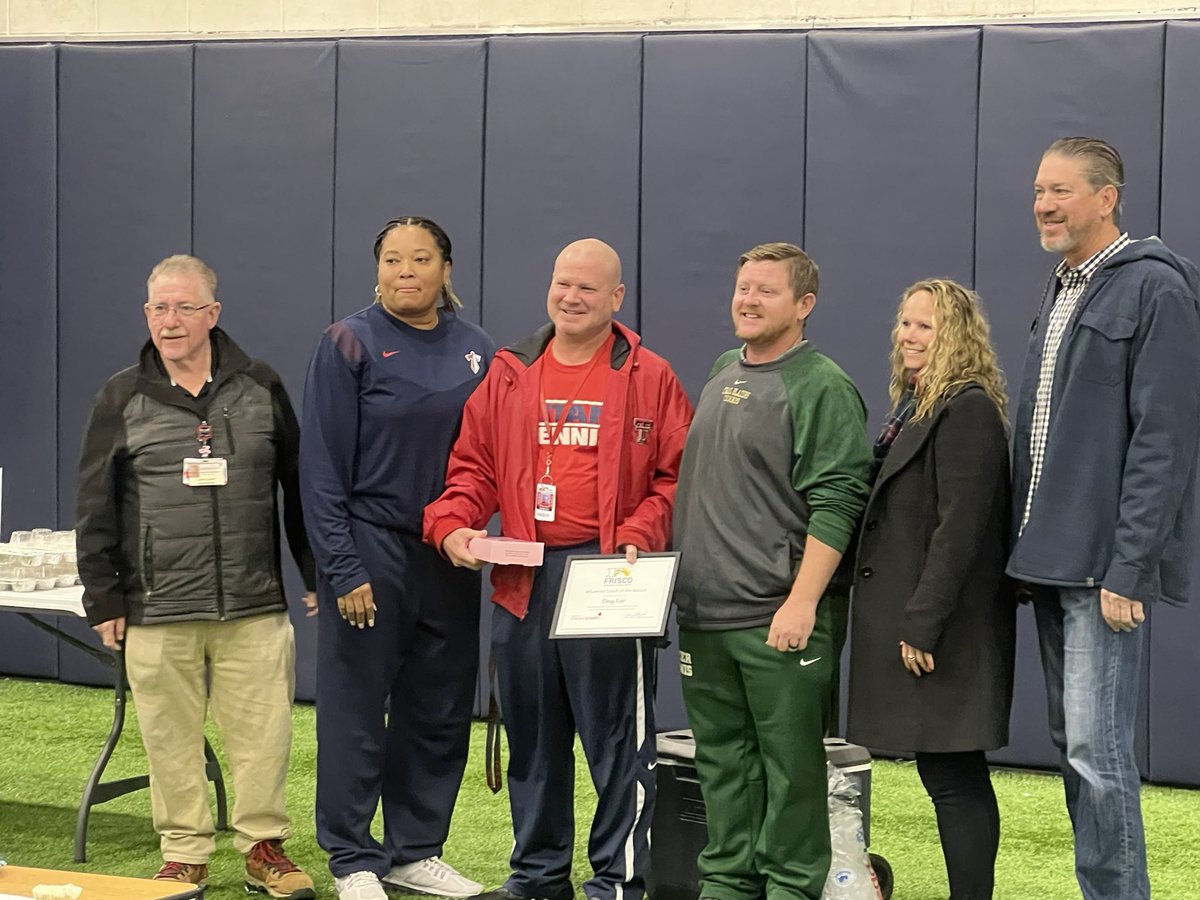 Congratulations <a href="/CHSTitanTennis/">Titan Tennis</a> Coach Fair for being named FISD Coach of Influence for the fall semester.