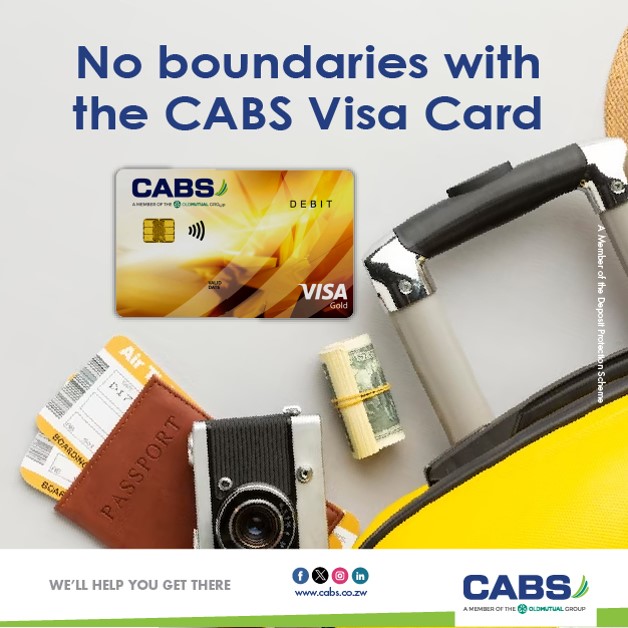 Travel the world with the @CabsZimbabwe Visa Card. Get yours today! #CABS #Visa #Shopping #GoCashless