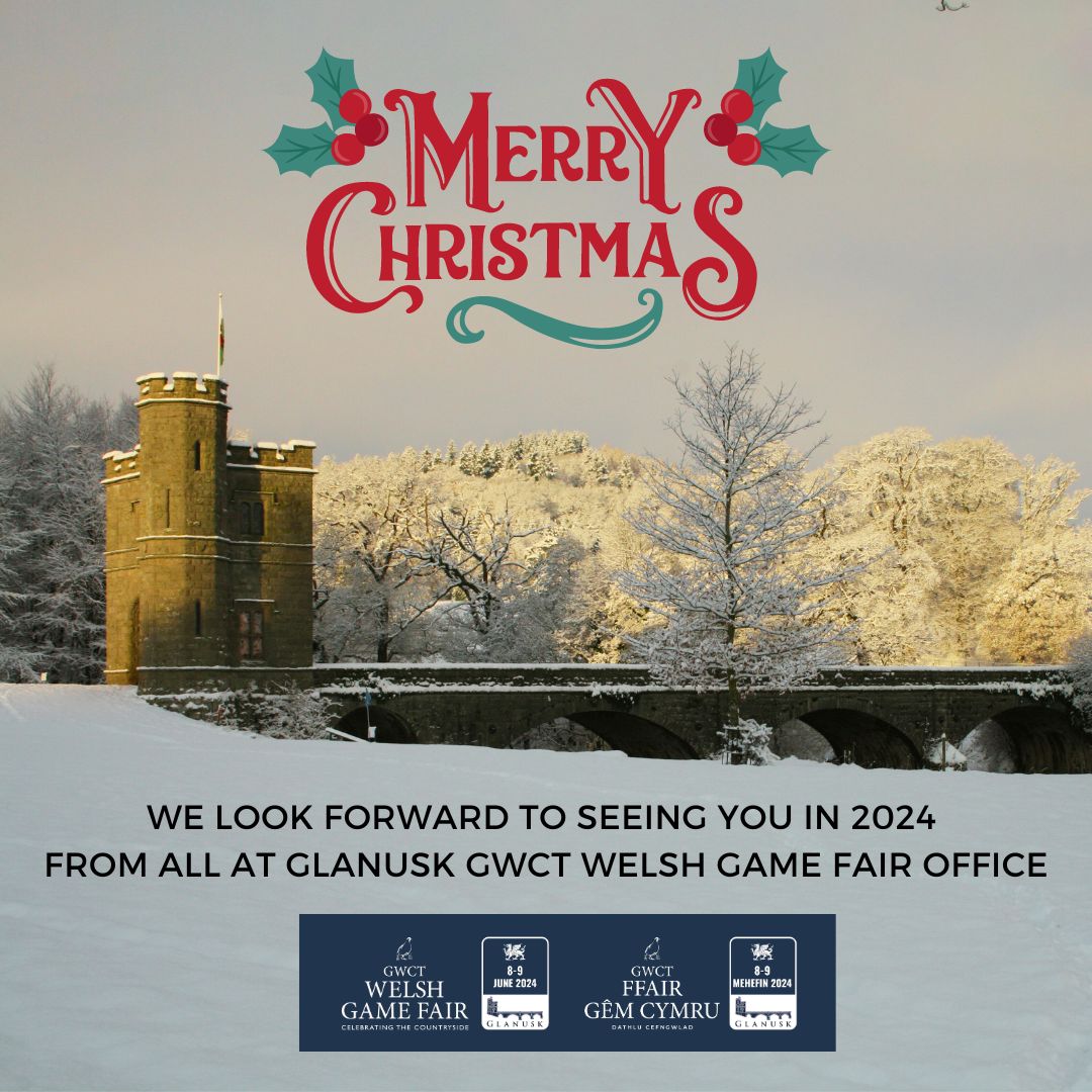 🎄 Merry Christmas from the GWCT Welsh Game Fair Team. Looking forward to seeing you all at Glanusk in 2024! #gwct #welshgamefair #glanusk