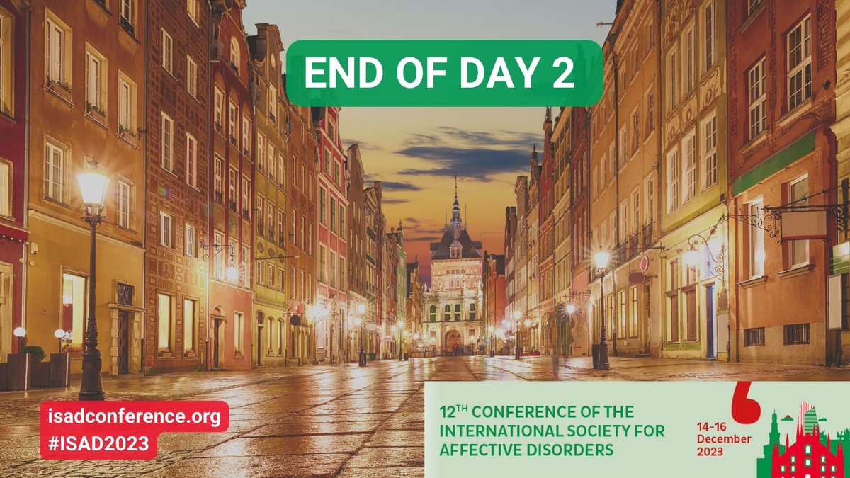 That was all for today at #ISAD2023

Thanks for joining today's sessions. Enjoy your break and Poster Session B.

See you tomorrow!