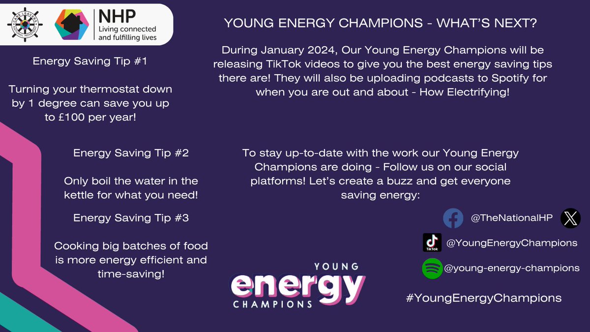 YOUNG ENERGY CHAMPIONS! Want to save energy this Winter? Check out this poster designed and created by our Young Energy Champions 🤩 #YoungEnergyChampions #SaveEnergy #NHP #HouseProject #CareLeaversCan