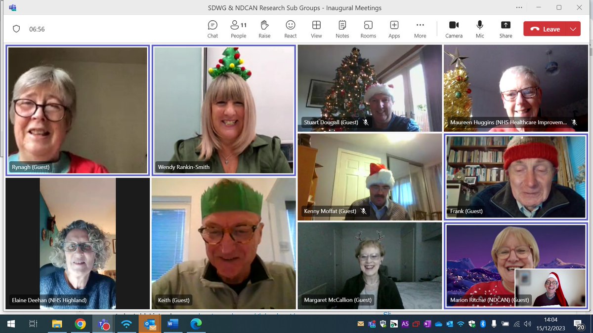 Dementia research is a priority for our & @S_D_W_G's members who enjoyed getting together today to forward plan for 2024

We also heard from @kellykresearch about her @alzscot MRes project

And there were Christmas hats too!! 🎄🎅 research.alzscot.org 
#WereAllIn #ActiveVoice