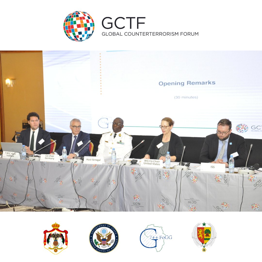 The GCTF #FTF Working Group Co-Chairs, @ForeignMinistry 🇯🇴 & @StateDept 🇺🇸, together with G7++ FOGG 2023 Co-Chairs, Côte D'Ivoire & @GermanyDiplo, @PR_Senegal , @TMCAsser, & @issafrica held an interactive, 2-day workshop on countering #maritimeterrorism in #WestAfrica🌍(2/3)