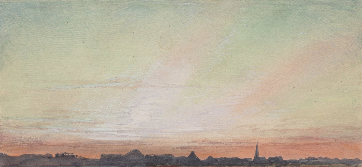 Signing off this cold, wintery Friday with this glorious picture of a Winter Sky in Tynemouth from 1864. 📷Artist unknown, Winter Sky, Tynemouth, 1864.