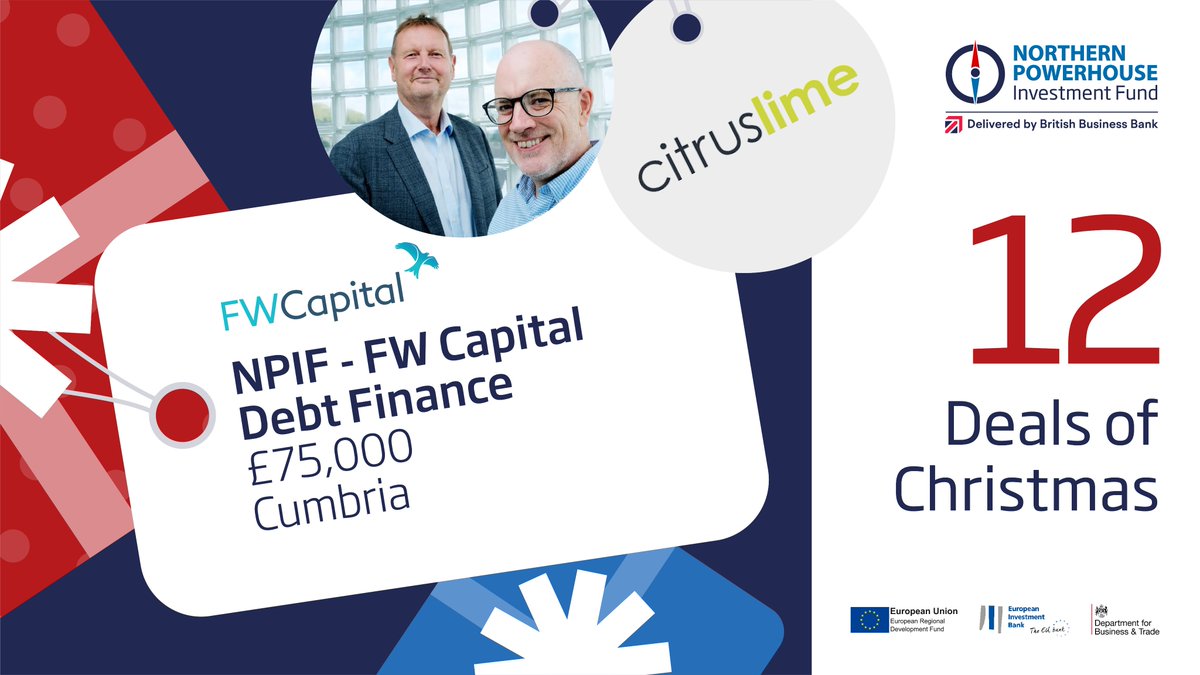 Northern Powerhouse Investment Fund 🧭 (@npifbbb) on Twitter photo 🌟The seventh deal of Christmas is Citrus Lime 🌟
The retail systems provider secured a six-figure boost from NPIF – <a href="/FWCapital/">FW Capital</a> Debt Finance to drive its UK growth 📈
The funding has facilitated further investment in technology and helped the business grow its talent pool 🎉 🌟The seventh deal of Christmas is Citrus Lime 🌟
The retail systems provider secured a six-figure boost from NPIF – <a href="/FWCapital/">FW Capital</a> Debt Finance to drive its UK growth 📈
The funding has facilitated further investment in technology and helped the business grow its talent pool 🎉