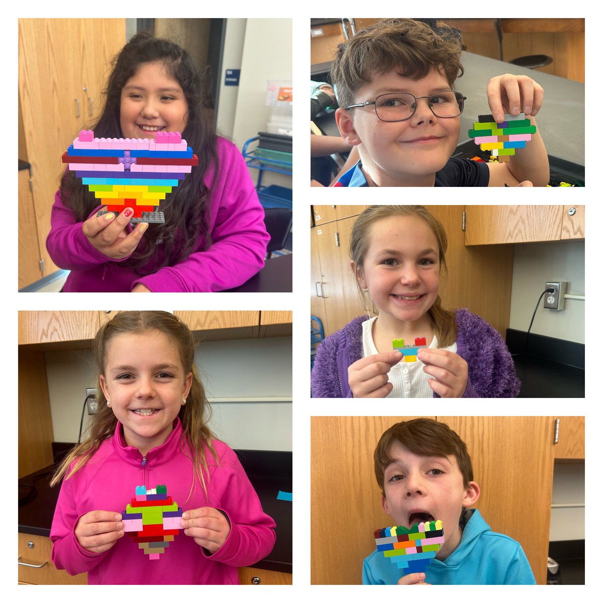 Creating 💗HEARTS💗 to help others! Lego will donate building sets to charity for every heart we build! #BuildtoGive <a href="/CLSPrincipal_/">John Powell🐯</a> <a href="/eps_stem/">Gomathi Ramachandran</a>