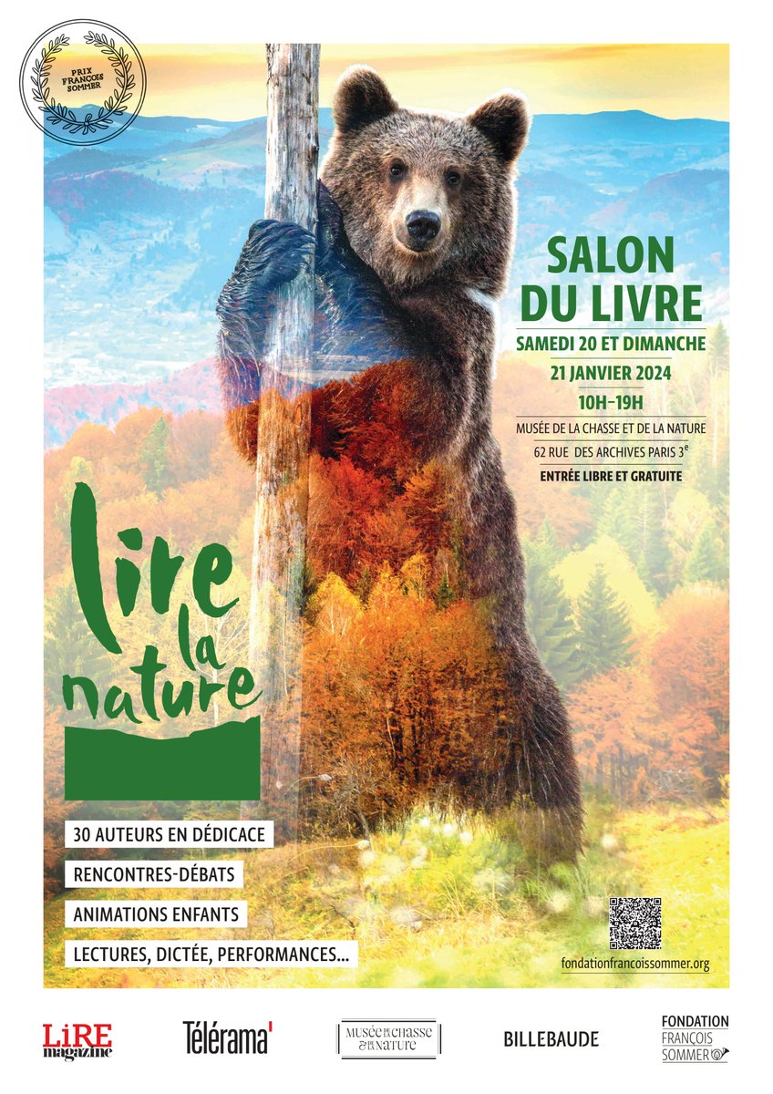 LIRE LA NATURE🐾 Prix François Sommer 2024 : et les 7 finalistes sont… La @FondationSommer annonce ce 15/12 les sept finalistes de l’édition 2024 de son prix littéraire qui interroge notre rapport à la Nature. ⤵ fondationfrancoissommer.org/prix-litterair…