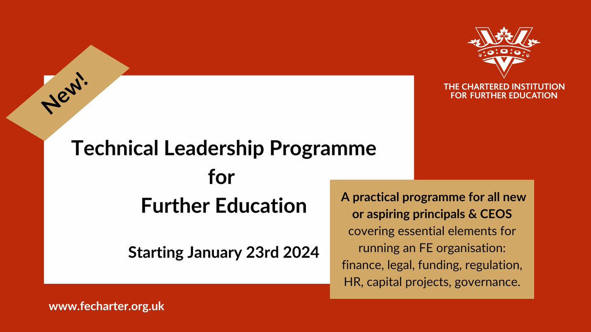 We’re excited about 2024 and working with our next FE Leaders! #FETechLeadership #FE fecharter.org.uk/about/technica…