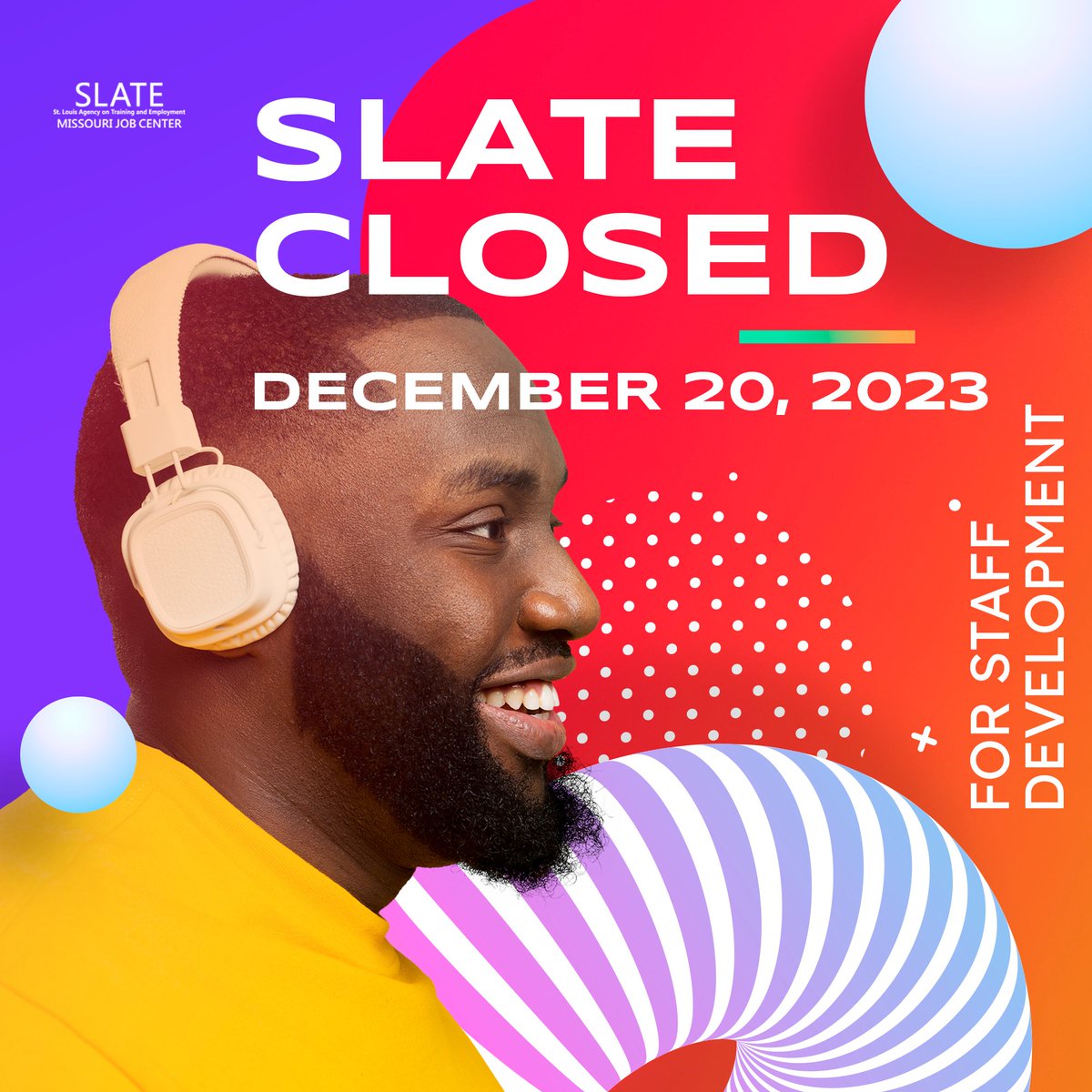 Attention @SLATE_MCC Customers: Our agency will be closed on Wednesday, December 20, 2023, for staff development. We'll be back and ready to serve you better on Thursday, December 21, 2023, at 8 am. Thank you for your understanding and continued support!