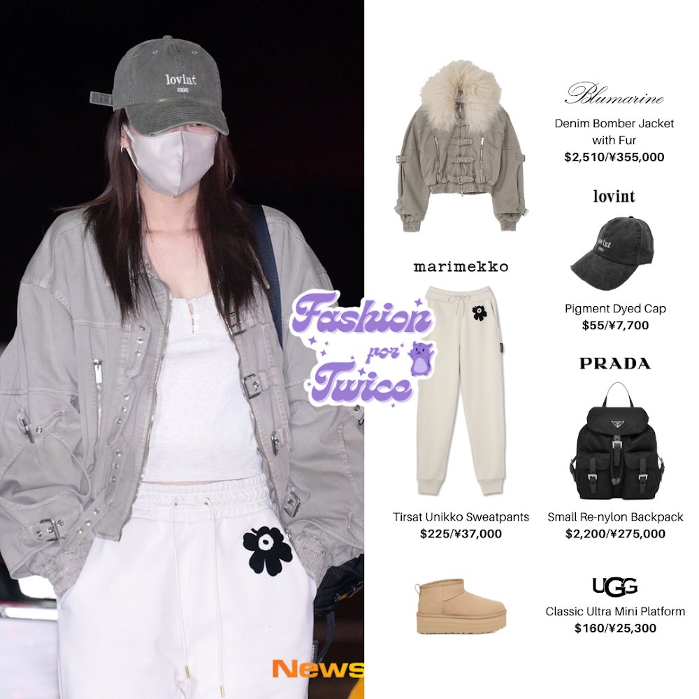 fashionfortwice's tweet photo. #SANA
•231215• Twice ICN Airport Departure to Japan 🇯🇵
• #Blumarine #Marimekko #Ugg #lovint #PRADA #Graff •
@JYPETWICE
#TWICE #트와이스 #MISAMO #사나 #Masterpiece #MISAMO_DoNotTouch #PradaxSana #GraffxSana https://t.co/Cd3N0uIGUP