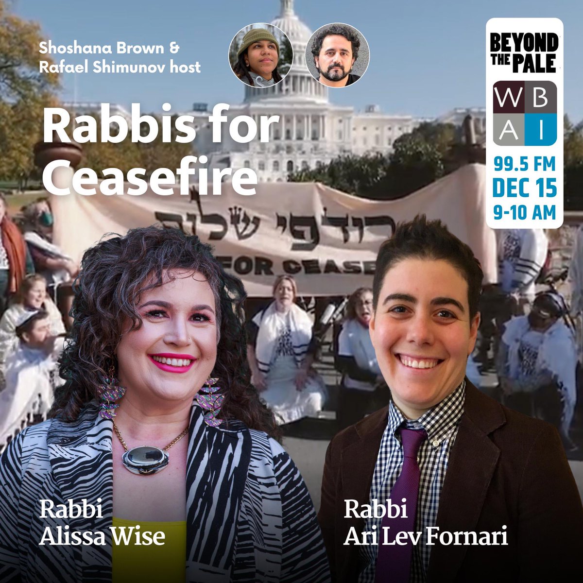 Today’s @BeyondThePaleFM was so popular that @WBAI will be rebroadcasting it again across NYC airwaves at 5PM on 99.5 FM. Shabbat shalom and thank you @rodfeishalom