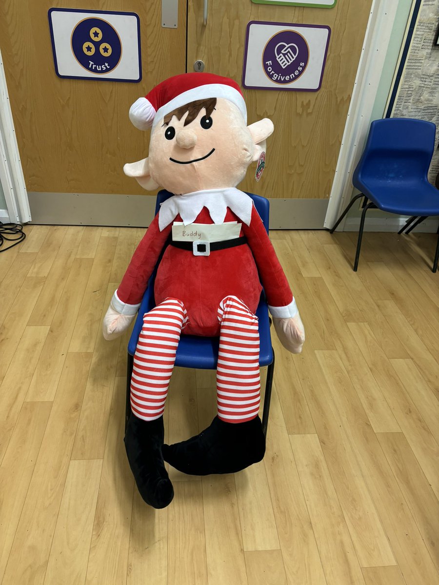 The winning name of the elf is Buddy, you can collect him from your class teacher on Monday. He’s very excited to go to his new home! 

The chocolate hamper raffles will be drawn on Wednesday so get your tickets before then! 🍫 🎄