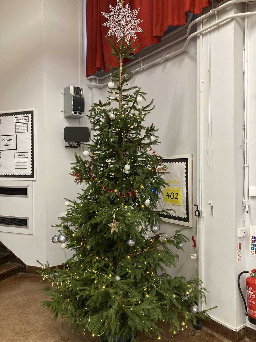 LittleStokePS's tweet photo. Thank you to https://t.co/9B46cpoz0v for the kind donation of the our lovely Christmas tree. It has now gone to @StMungos to hopefully bring some joy to others. #LSPSlearning #community https://t.co/rqoArvoJVX