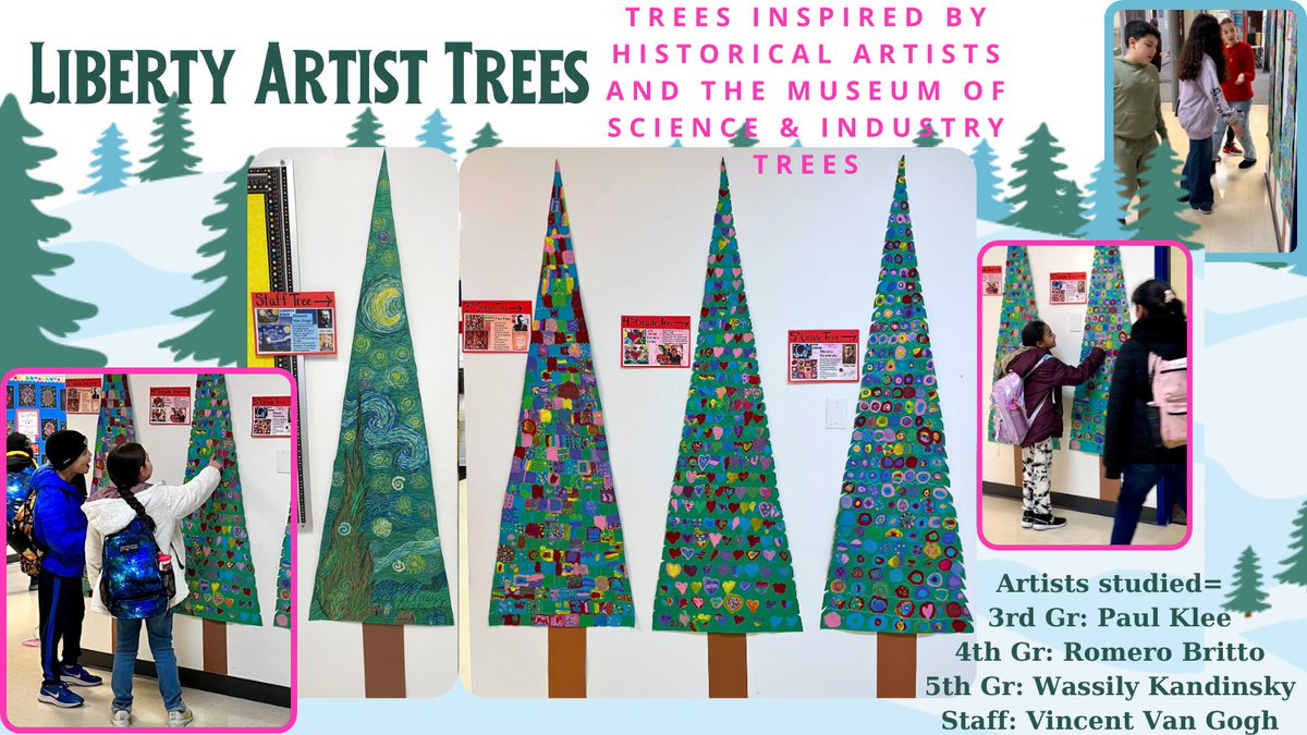 Debbie Johnson ART (@libertyartists) on Twitter photo Art spreads joy! Liberty 3rd, 4th & 5th Grade, and Staff collaborative trees were inspired by historical artists, and the 50 decorated trees seen on our recent field trip to the Museum of Science & Industry. How lovely are your branches! <a href="/Liberty_D135/">Liberty School</a> #OSD135 <a href="/msichicago/">Griffin Museum of Science and Industry</a> Art spreads joy! Liberty 3rd, 4th & 5th Grade, and Staff collaborative trees were inspired by historical artists, and the 50 decorated trees seen on our recent field trip to the Museum of Science & Industry. How lovely are your branches! <a href="/Liberty_D135/">Liberty School</a> #OSD135 <a href="/msichicago/">Griffin Museum of Science and Industry</a>
