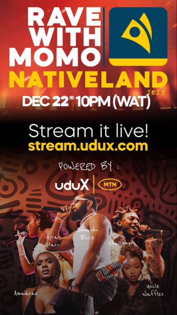 odenke_pappy's tweet photo. #RaveWithMoMo
Catch the livestream going on at Nativeland in Lagos.
👌💥💥
🔗https://t.co/AFXB5tPs0b.  
@Udux_music @MTNNG https://t.co/2G2otUJGH2