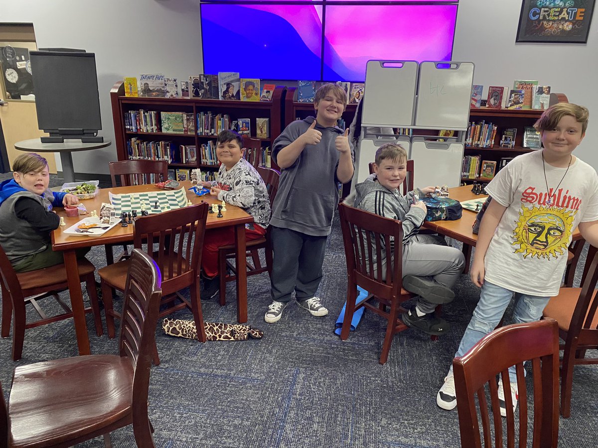 Mrs. Cronk was challenged to a game of chess by Jacoby.  It was an intense battle that ended in a stalemate. We expect a rematch.