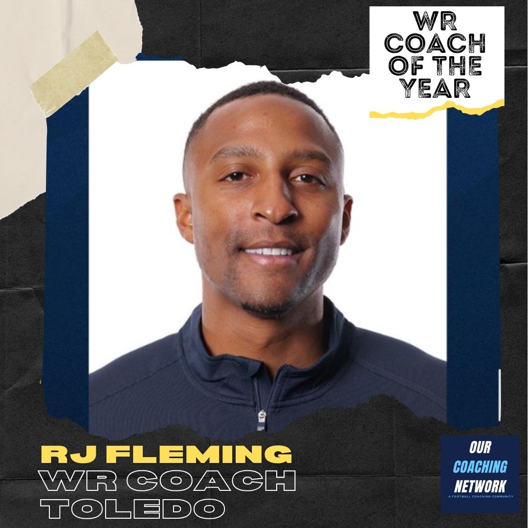 🏈WR Coach of The Year🏈 Our MAC WR Coach of the Year is @ToledoFB's @CoachFlemWR👏 They Led the MAC in Yards/Game, Receiving TDs, Yards/Catch, had the Top WR in TD Receptions, 2 of he Top 5 in WR TDs, & 2 of the Top 6 in Catches✍️ WR Coach of The Year🧵👇