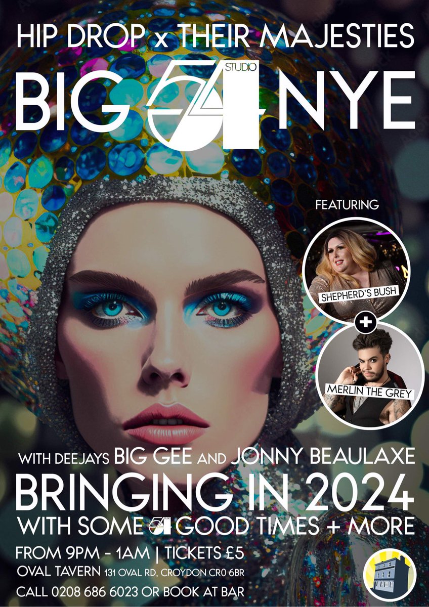 Queer Croydon (@queercroydon) on Twitter photo Join Their Majesties icons Shepherd’s Bush and Merlin The Grey as they host <a href="/TheOvalTavern/">The Oval Tavern</a> NYE spectacular!
Tickets available now via <a href="/TheOvalTavern/">The Oval Tavern</a> - call 02086866023 to book or at the bar!
#theirmajestiescroydon #drag #burlesque #boylesque #queercroydon #lgbtqia Join Their Majesties icons Shepherd’s Bush and Merlin The Grey as they host <a href="/TheOvalTavern/">The Oval Tavern</a> NYE spectacular!
Tickets available now via <a href="/TheOvalTavern/">The Oval Tavern</a> - call 02086866023 to book or at the bar!
#theirmajestiescroydon #drag #burlesque #boylesque #queercroydon #lgbtqia