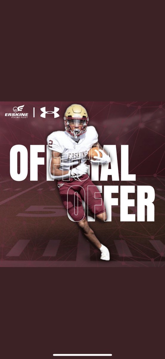 blessed to receive a ⭕️ffer from Erskine University 🤍❤️ @blessedsa9 @CoachJBrawner @CoachCasterlin @FleetFB @bsweatt60 @CountyFootball1 @kudzusports @Coach_Twatson66 @Real_Holbrook @GetEm_Brooks @THS0824