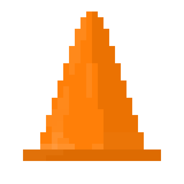 Road cones??? Better to not put them on your head #pixelart