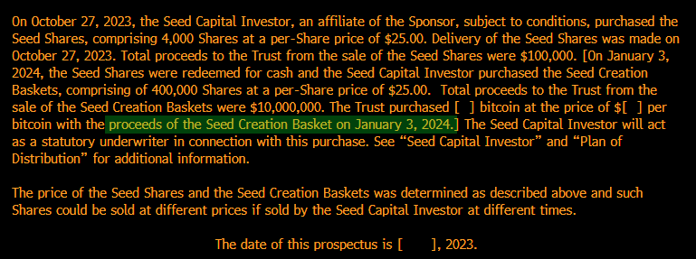 BitcoinArchive's tweet photo. BREAKING‼️ BlackRock is seeding their Bitcoin ETF with $10m in cash on January the 3rd, 2024/

Just days before  SEC expected to give approval.

h/t: @JSeyff https://t.co/7tDW7siWBi