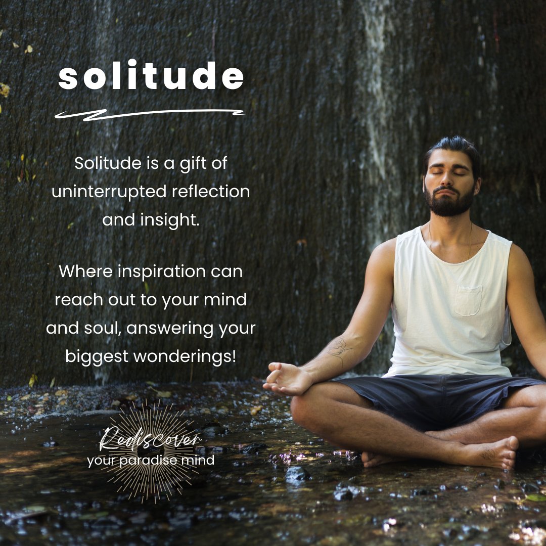 Solitude is a gift of uninterrupted reflection and insight. Where inspiration can reach out to your mind and soul, answering your biggest wonderings! 💭 #book #wellness #mindfulness #selfhelp #wellnessjourney #mindfulnessjourney #selfhelpjourney #wellnessbooks #mindfulnessbooks
