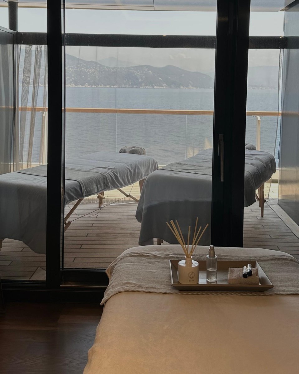 Surrender to pure relaxation at the Spa on board Evrima. Rejuvenate with soothing massages, facials, and body treatments in this tranquil oasis. Captured by anatoledo. luxury | Instagram